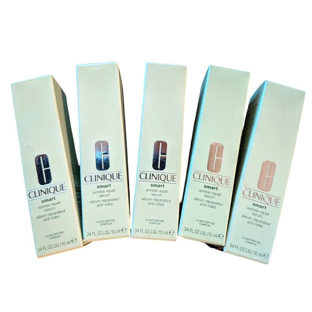 5x Clinique Smart Wrinkle Repair Serum 10ml each (50ml total) New & Boxed **T